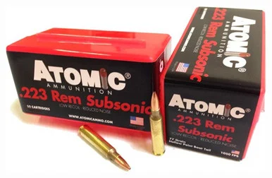 Atomic .223 Remington Subsonic 77gr BTHP Ammo