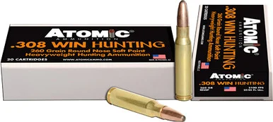 Atomic .308 Win / 7.62x51mm Hunting 260gr JSP Ammo