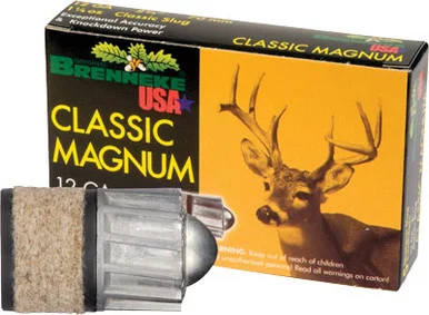 Brenneke SL-122CLM Classic Magnum Hunting 12 Gauge 2-3/4 1-1/8oz #Slug 1510 fps