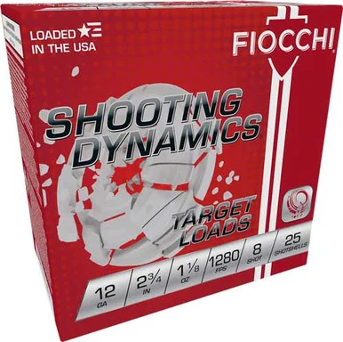 Fiocchi 12SDHV8 12 Gauge 2-3/4 1-1/8oz #8 1280 FPS.