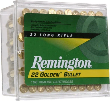 Remington .22 LR Golden Bullet 40gr Plated LRN Ammo