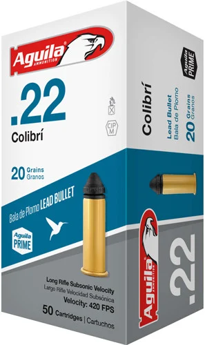Aguila .22 Long Rifle Colibri 20gr Solid Ammo