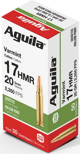 AGUILA 17HMR 20GR JHP-50RD 20BX/CS