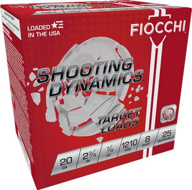 Fiocchi 20SD8 20 Gauge 2-3/4 7/8oz #8 1210 FPS.