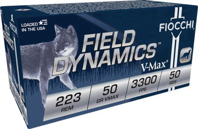 Fiocchi .223 Remington Field Dynamics 50gr V-Max Ammo
