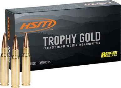 HSM .264 Win Mag Trophy Gold 130gr Berger Hunting VLD Match Ammo