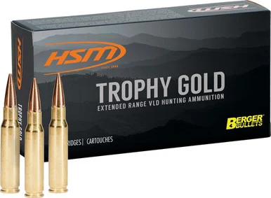 HSM .28 Nosler Trophy Gold Berger Match Hunting VLD 180gr JHP Ammo
