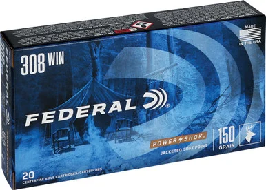 Federal .308 Win PowerShok 150gr JSP Ammo