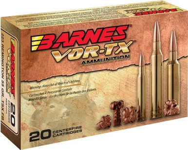 Barnes 5.56x45mm NATO VOR-TX 62gr Solid Ammo