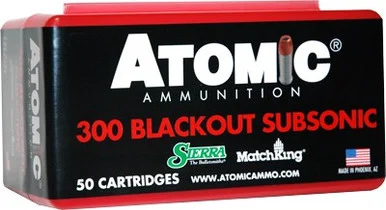 Atomic .300 AAC Blackout Subsonic 220gr BTHP Ammo