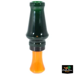 J.J. LARES A5 ACRYLIC MALLARD DUCK CALL - MALLARD GREEN BARREL - BURNDOWN INSERT