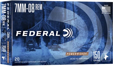 Federal 7mm-08 Remington PowerShok 150gr JSP Ammo