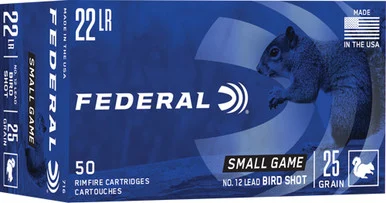 Federal .22 Long Rifle GameShok Small Game & Target #12 Lead Bird Shot 25gr Shot Shell Ammo