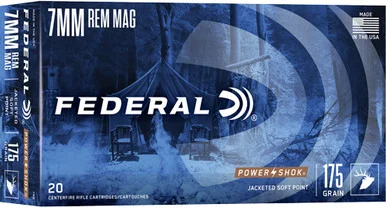 Federal 7mm Remington Mag PowerShok 175gr JSP Ammo