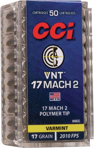 CCI .17 Hornady Mach 2 17gr VNT Ammo