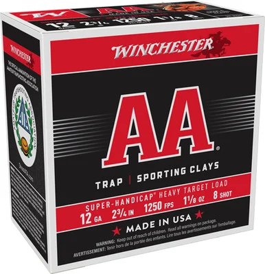 Winchester AAHA128 12 Gauge 2-3/4 1-1/8oz #8 1250 FPS.