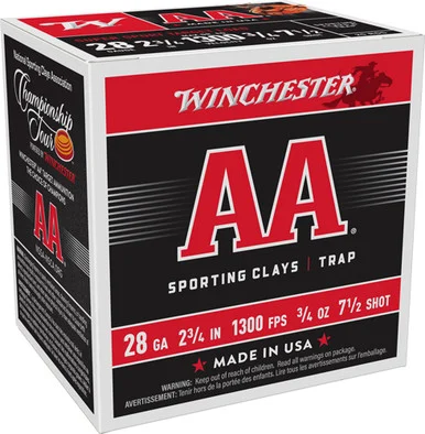 Winchester AA Supersport Sporting Clay 28 Gauge 2.75 in 3/4 oz #7.5