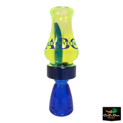 ALLEN BLIVEN CALLS ABC ACRYLIC DOUBLE REED TIMBER DUCK CALL - FLO GREEN / BLUE
