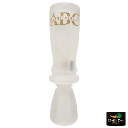ALLEN BLIVEN CALLS ABC - OLD SALT ACRYLIC DUCK CALL - MATTE CLEAR W/ GOLD PAINT