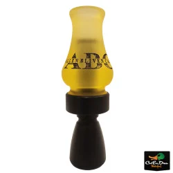 ALLEN BLIVEN CALLS ABC ACRYLIC SINGLE REED TIMBER DUCK CALL - MATTE YELLOW / BLACK / BLACK BAND