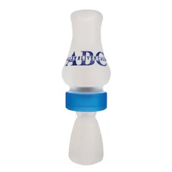 ALLEN BLIVEN CALLS ABC ACRYLIC SINGLE REED TIMBER DUCK CALL - MATTE CLEAR / BLUE BAND