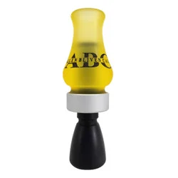 ALLEN BLIVEN CALLS ABC ACRYLIC SINGLE REED TIMBER DUCK CALL - MATTE YELLOW / BLACK