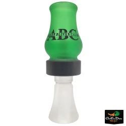 ALLEN BLIVEN CALLS ABC ACRYLIC WOOD DUCK CALL - MATTE GREEN / CLEAR / BLACK GOLD BAND