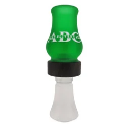 ALLEN BLIVEN CALLS ABC ACRYLIC WOOD DUCK CALL - MATTE GREEN / MATTE CLEAR / BLACK GOLD BAND / WHITE FILL