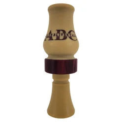 ALLEN BLIVEN CALLS ABC ACRYLIC WOOD DUCK CALL - MATTE TAN / BLACK CHERRY PEARL BAND
