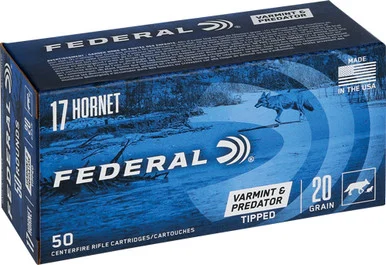 Federal .17 Hornet Varmint & Predator 20gr Tipped Varmint Ammo