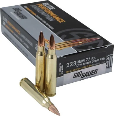 Sig Sauer .223 Remington Elite Performance Marksman 77gr OTM Ammo