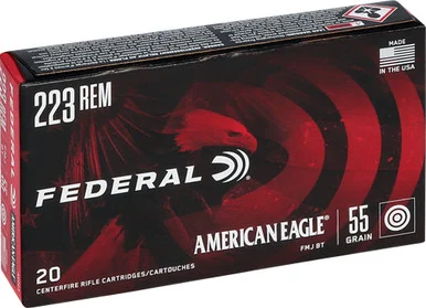 Federal .223 Rem American Eagle 55gr FMJ BT Ammo