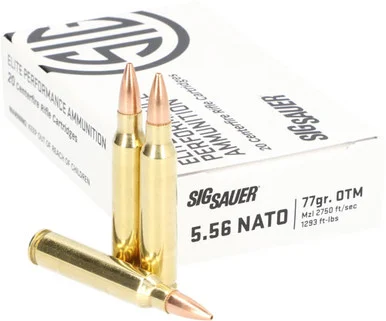 Sig Sauer 5.56x45mm NATO Marksman 77gr OTM Ammo