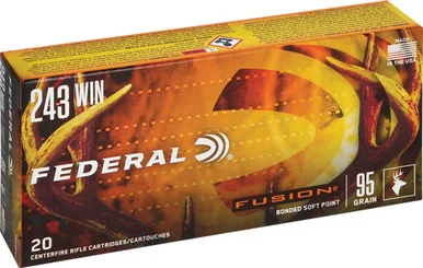 Federal .243 Winchester 95gr Fusion BTSP Ammo