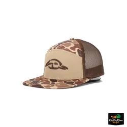 AFW 7 PANEL MESH BACK BROWN OLD SCHOOL CAMO HAT