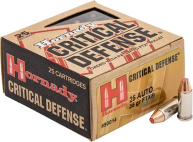Hornady .25 ACP Critical Defense 35gr FTX Ammo