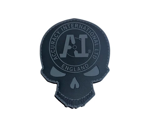 Accuracy International: Skull PVC Velcro Patch, Black