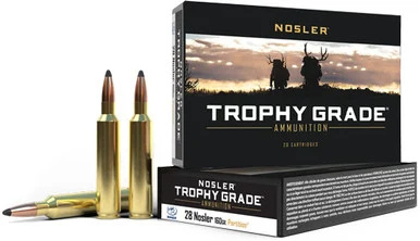 Nosler .28 Nosler Trophy Grade 160gr Spitzer Partition Ammo