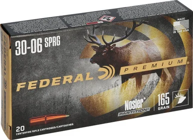 Federal .30-06 Springfield 165gr Nosler Partition Ammo
