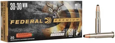 Federal .30-30 Winchester Vital-Shok Trophy Copper 150gr PolyTip Ammo