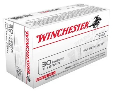 Winchester .30 Carbine USA 110gr FMJ Ammo