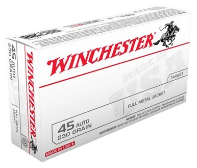 Winchester .45 ACP USA 230gr FMJ Ammo