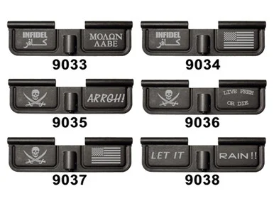 NDZ 308 AR-10 Ejection Port Dust Cover BLK - Lasered (06) Molon Labe & More