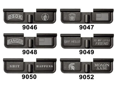 NDZ 308 AR-10 Ejection Port Dust Cover BLK - Lasered (08) Spartan & More