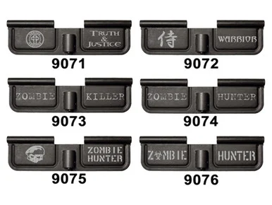 NDZ AR Ejection Port Dust Cover Black - Lasered (12) Veritas & More