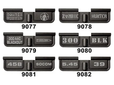 NDZ AR Ejection Port Dust Cover Black - Lasered (13) Zombie Hunter & More