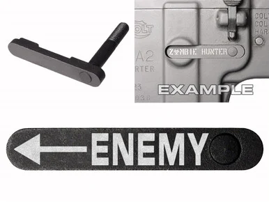 NDZ AR-15 SW 15-22 Black Magazine Catch Enemy