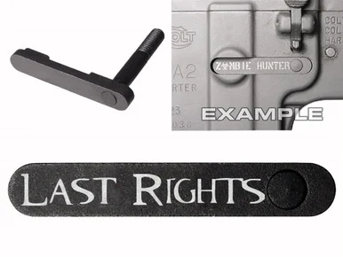 NDZ AR-15 SW 15-22 Black Magazine Catch Last Rights