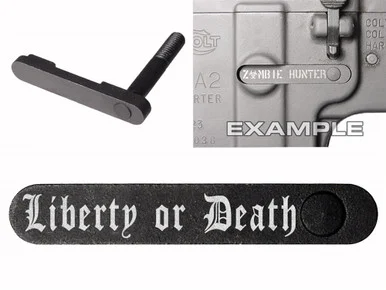 NDZ AR-15 SW 15-22 Black Magazine Catch Liberty or Death