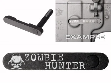 NDZ AR-15 SW 15-22 Black Magazine Catch Zombie Hunter BioSkull